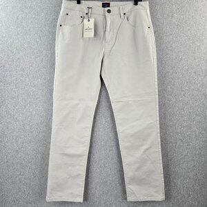 UNTUCKit Pants Mens 34x30 Tan Cream Khakis Straight Fit Chinos Don Santiago New